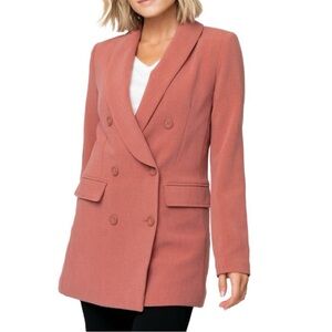 NWOT Gibsonlook Gigi Longline Double Breasted Blazer Workwear Business, size XXS